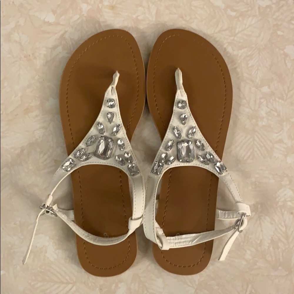 White sandals